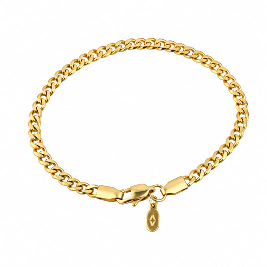 18K GOLD 4MM CUBAN BRACELET