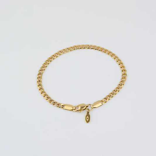 18K GOLD 4MM CUBAN BRACELET