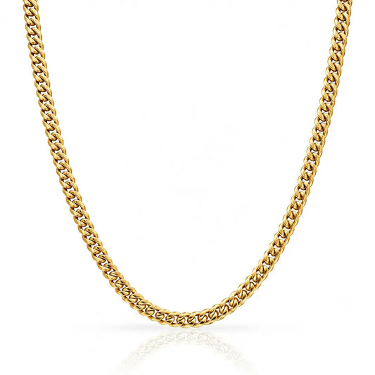 18K GOLD 6MM CUBAN CHAIN
